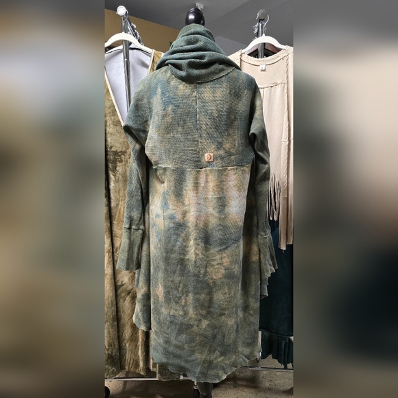 Sinew Moon Strange Shadows Cardigan Gaia Hemp Thermal - Picture 3 of 9